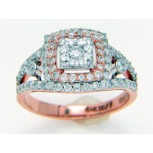 Designer Ring with Certified Diamonds In 14k Gold - LR2833P